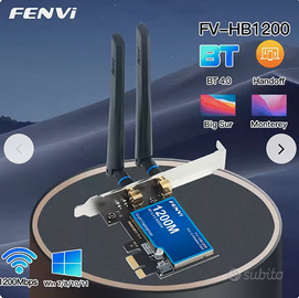 scheda wi-fi bluetooth per hackintosh Fenvi HB1200