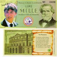 LEGA NORD BANCONOTA 1000 LIRE PADANIA-