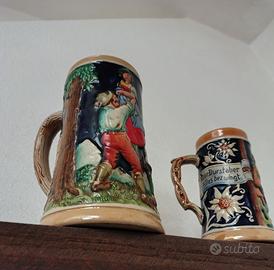 2 boccali da birra Tedeschi in gres