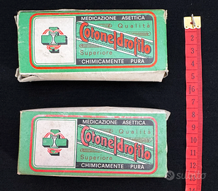 Scatole vintage di cotone idrofilo – farmacia anni