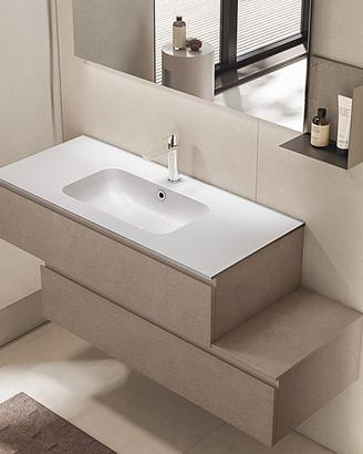 Lavabo sospeso rettangolare in ceramica 92x47 cm