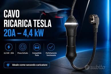 ⚡ Cavo ricarica auto elettriche Tesla20A 4,4kW Del