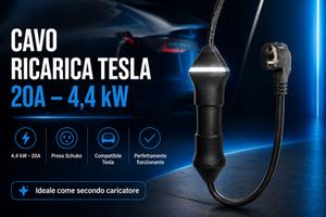 ⚡ Cavo ricarica auto elettriche Tesla20A 4,4kW Del