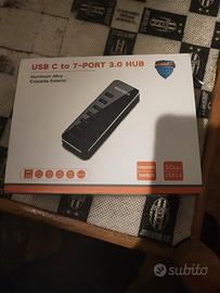 Hub USB 3.0 USB C. con  adattatore 
