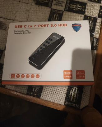 Hub USB 3.0 USB C. con  adattatore 