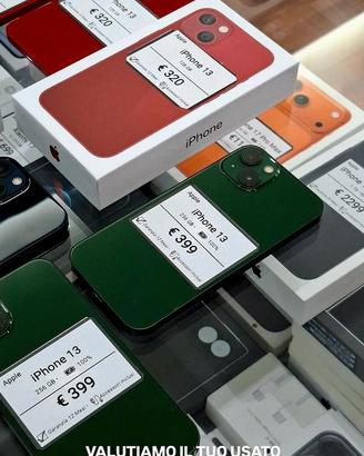 IPHONE 13 256GB verde 100% batteria