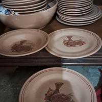 set da 12 piatti in terracotta