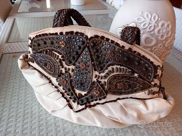 BRACCIALINI BORSA DONNA SHOPPING CON APPLICAZIONI