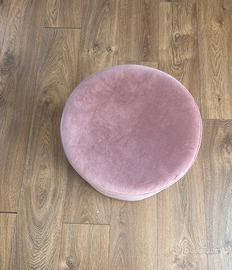 Pouf rotondo velluto rosa