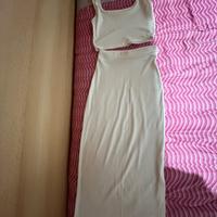 completo bianco top e gonna