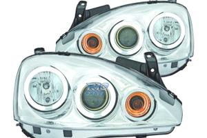 FARI OPEL CORSA C 00-06 OCCHI ANGELI CCFL FONDO CR