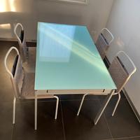 Tavolo in Cristallo e Acciao