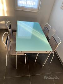 Tavolo in Cristallo e Acciao