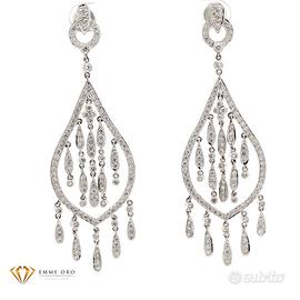 Orecchini Pendenti Chandelier Oro Bianco eDiamanti