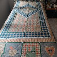 Trapunta singola Vallesusa con motivo a quadri