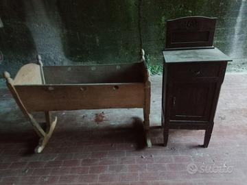 culla e comodino 