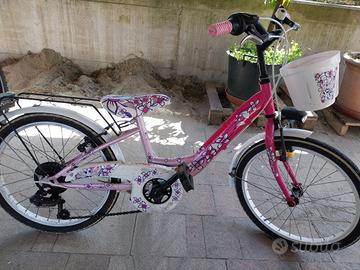 Bici bambina con cestino e cambio Shimano