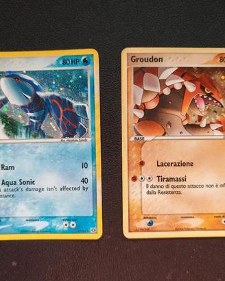 Coppia Kyogre Groudon Ex Emerald - Carte Pokemon 
