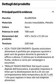 Essiccatore Alimentare Klarstein