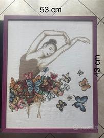 Quadro ricamato a punto croce