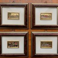 Quadretti in radica e oro (?)