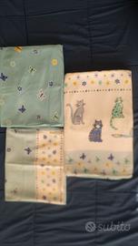 Completo lettino neonati cotone felpato 