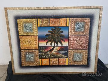 Quadro Etnico Caraibico NAIF Dominicano 100 x 75