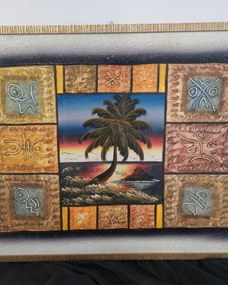 Quadro Etnico Caraibico NAIF Dominicano 100 x 75