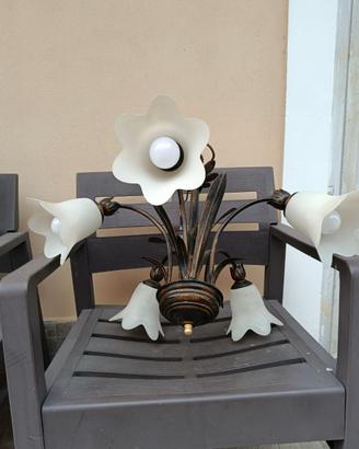 Lampadario ferro battuto 5 luci ottime condizion