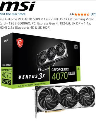 Scheda video RTX 4070 Super MSI Gaming  