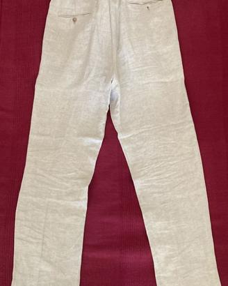 Pantaloni in lino 100% Gino Sartore tg 50