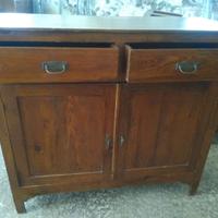 credenza in pino del dopoguerra