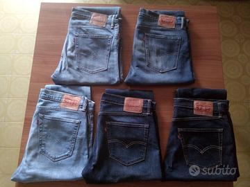 Lotto 5 Jeans Levi's uomo 510-511-513 W 36 L 34