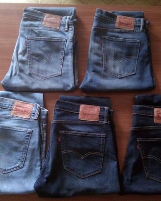 Lotto 5 Jeans Levi's uomo 510-511-513 W 36 L 34