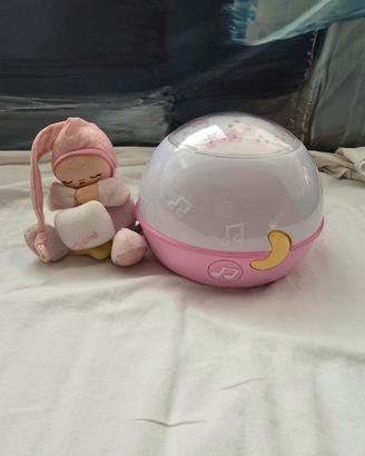 proiettore stelle e musica chicco con peluche
