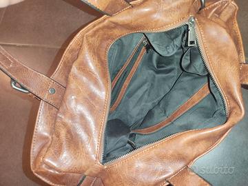 Borsa marrone similpelle