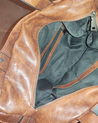 Borsa marrone similpelle