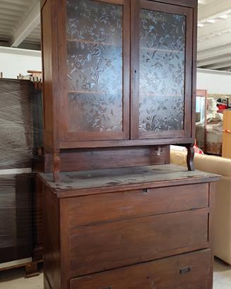 Credenza fine ottocento due corpi