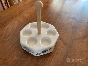 Porta spezie originale DUCROS in ceramica e legno