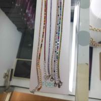 Tennis in argento con swaroski