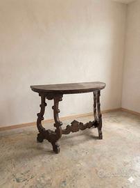 Antica Consolle a Mezzaluna in massello - Stile Ba