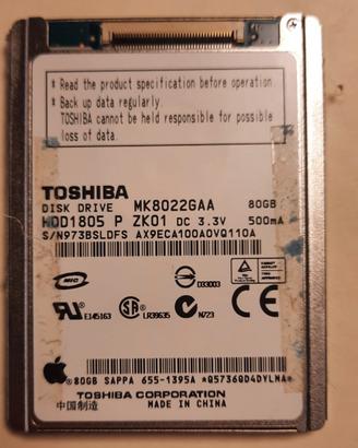 disco rigido SSD Toshiba iPod Classic 80 gb