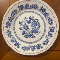 Piatti vintage ceramica italiana blu bianco