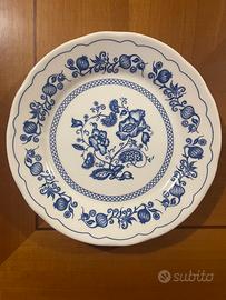Piatti vintage ceramica italiana blu bianco