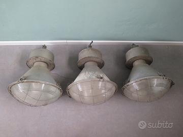 VECCHIE LAMPADE INDUSTRIALI DA SOSPENSIONE LOFT