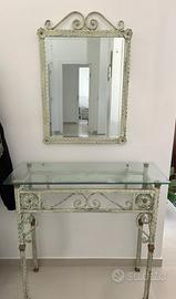 Specchiera con consolle e appendiabiti