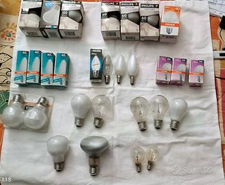Lotto lampadine vecchio tipo a incandescenza