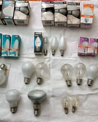 Lotto lampadine vecchio tipo a incandescenza