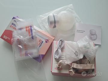 Tiralatte e 6 sacchetti per conservare il latte