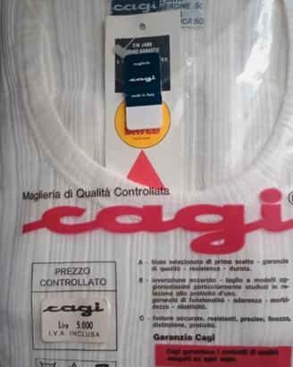 Maglia intima uomo invernale misto lana nuova vint